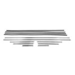 Upper Chrome Side Trims - 8 Pieces - W113 230SL 250SL 280SL Pagoda